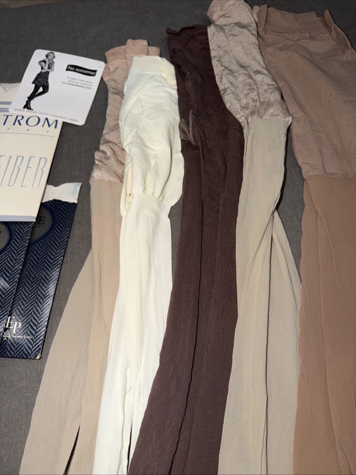 Evan Picone Nordstrom Pantyhose Lot of 5 Coffee Beige Crème Crafts Cutters