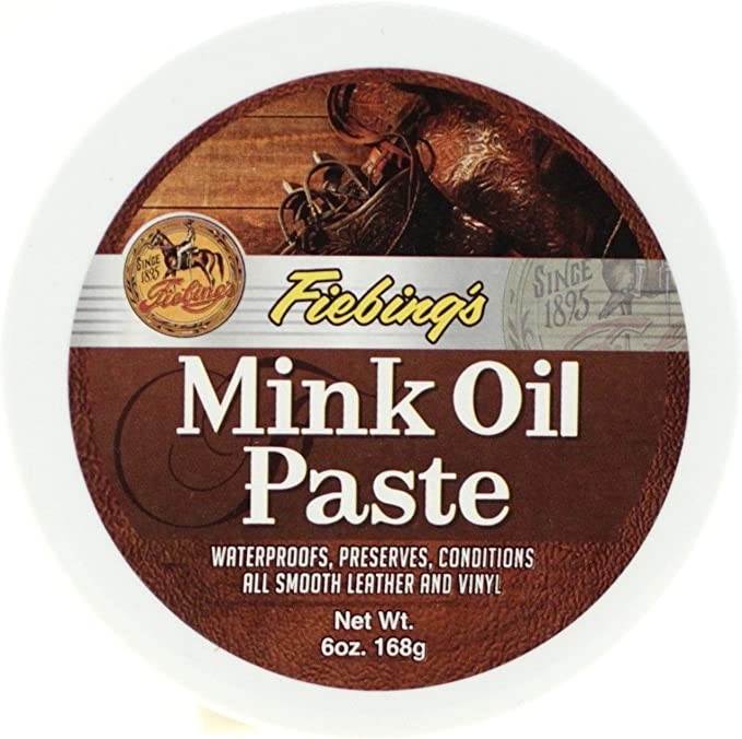 Fiebing’s Mink Oil Paste Waterproofs Preserves Conditions Leather & Vinyl 6-Oz.