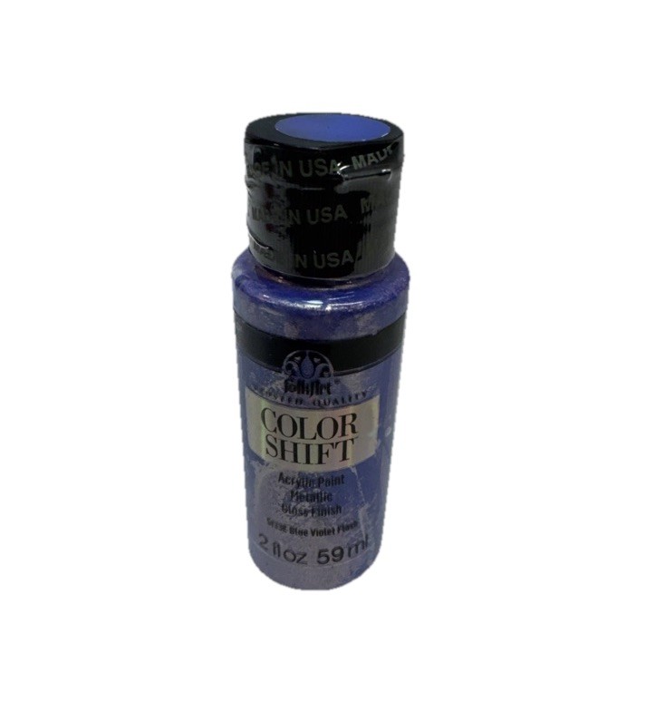 (8) FolkArt Color Shift Acrylic Paint Blue,Purple,Pink,Aqua,Green,Black,Yellow..