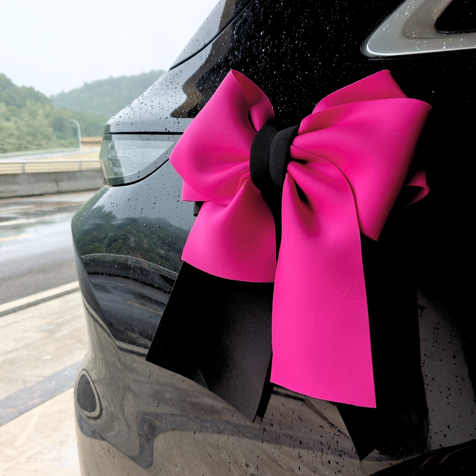 14-15 inchRemovable bow tie car rear trunk extra large car exterior decoration