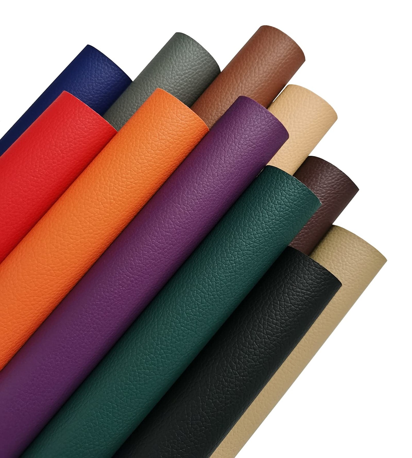 OZXCHIXU 24 Pieces Faux Leather Sheets, 24 Colored Soft PU Brown