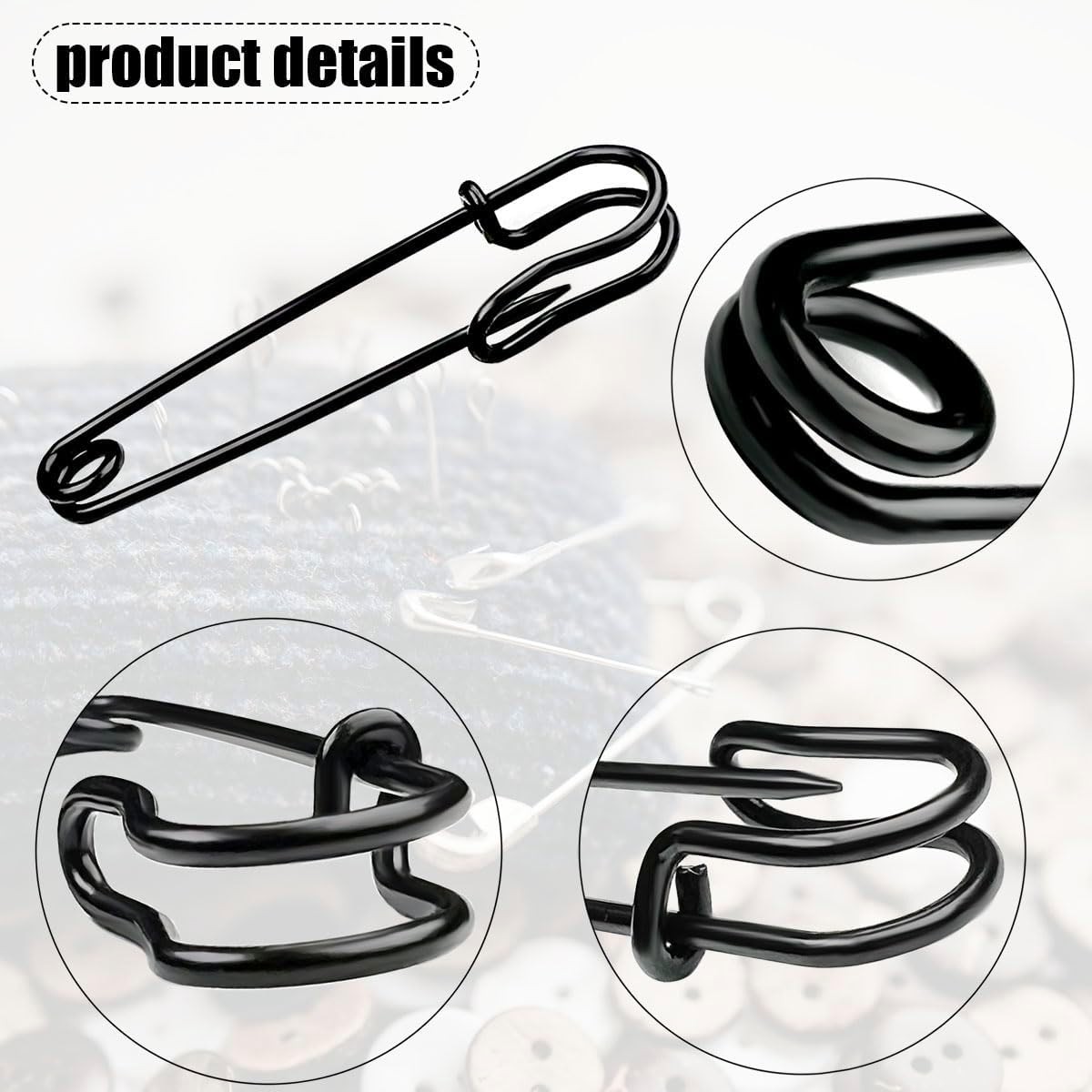 30 Pcs Large Safety Pins 2 Inch Heavy Duty Blanket Pins Big Safety Pin Steel Saf