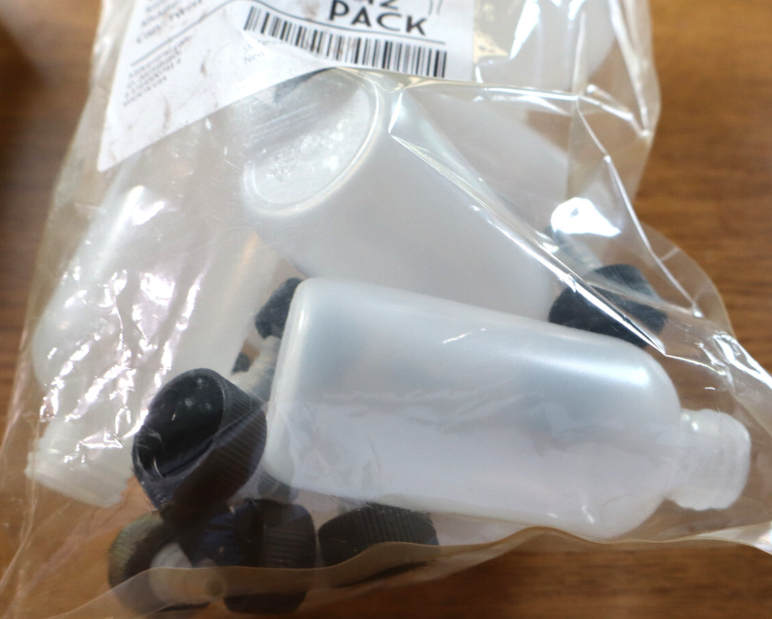 11 pack of 4oz (120mL) LDPE Plastic Boston Round Bottles W/ Cap Twist Top
