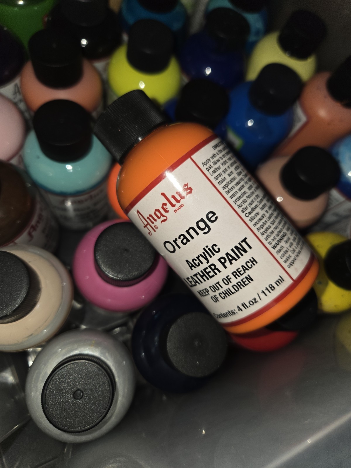 4oz. Angelus Leather Paint + Others Lot