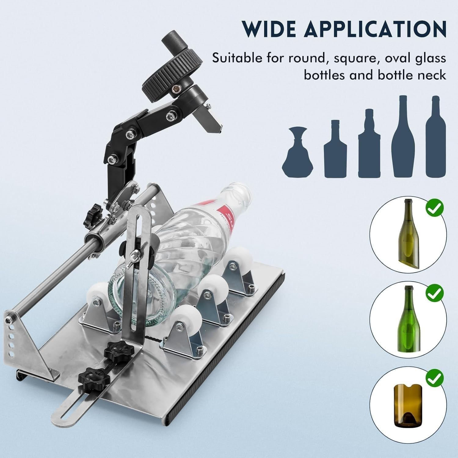 Upgraded Glass Bottle Cutter Kit, Wine Bottle Cutter, Glass Bottle Cutter Set Gl