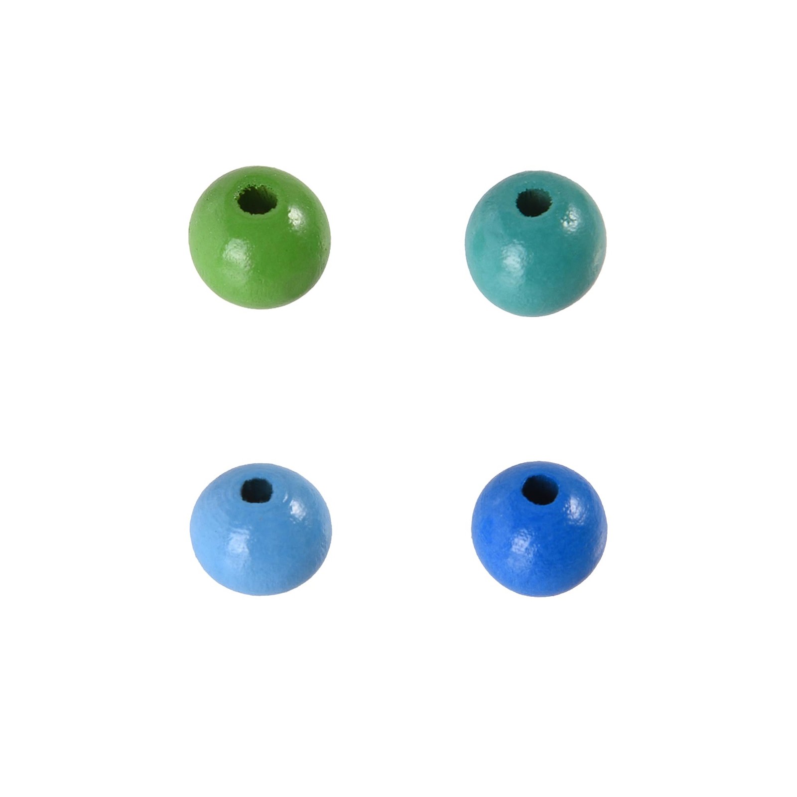 400PCS 12mm 20 Colors Colorful Round Wooden Beads Medium, Mixed color