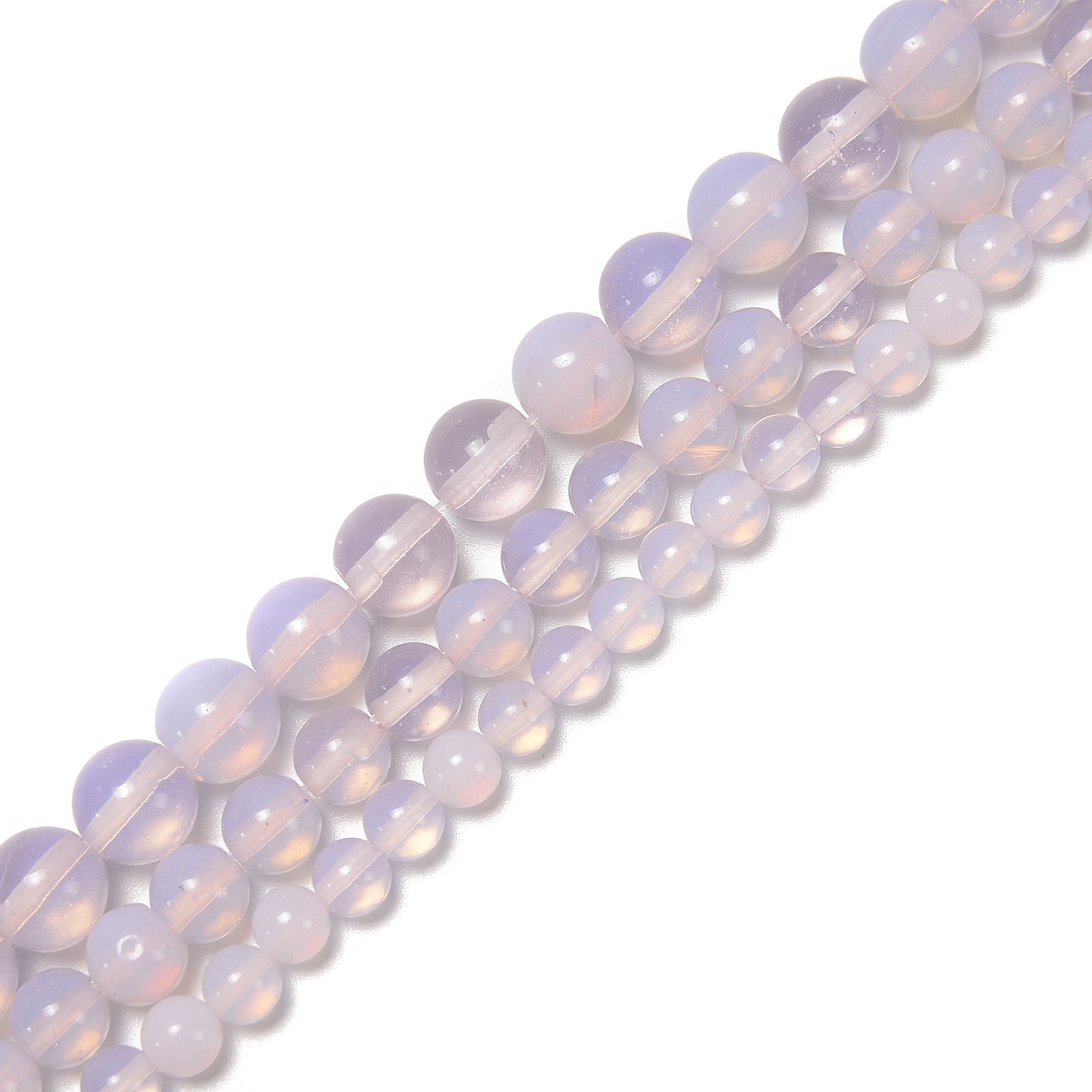 Pink Opalite Smooth Round Beads Size 6mm 8mm 10mm 15.5” Strand