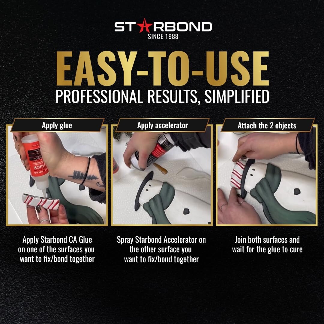 Starbond CA Glue Accelerator (6 Ounce) – Instantly Dries Super Glue