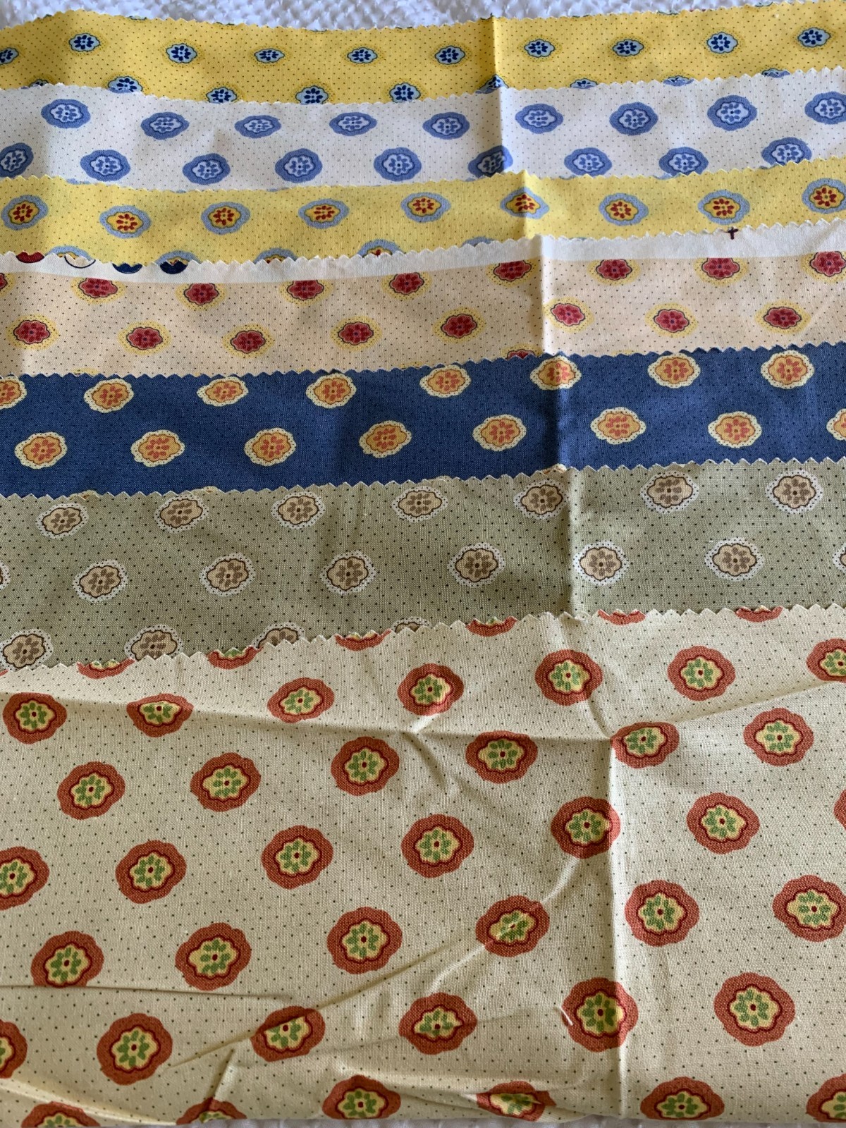 7 Duralee Fabric Samples-Melon,Mushroom,Indigo,Sungold,Porcelain etc#20497 25×25