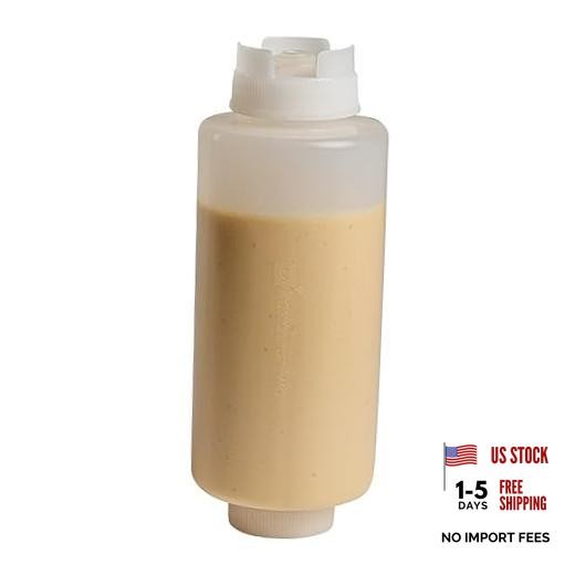 32oz. FIFO Inverted Plastic Squeeze Bottle with Refill and Dispensing 1 32 oz