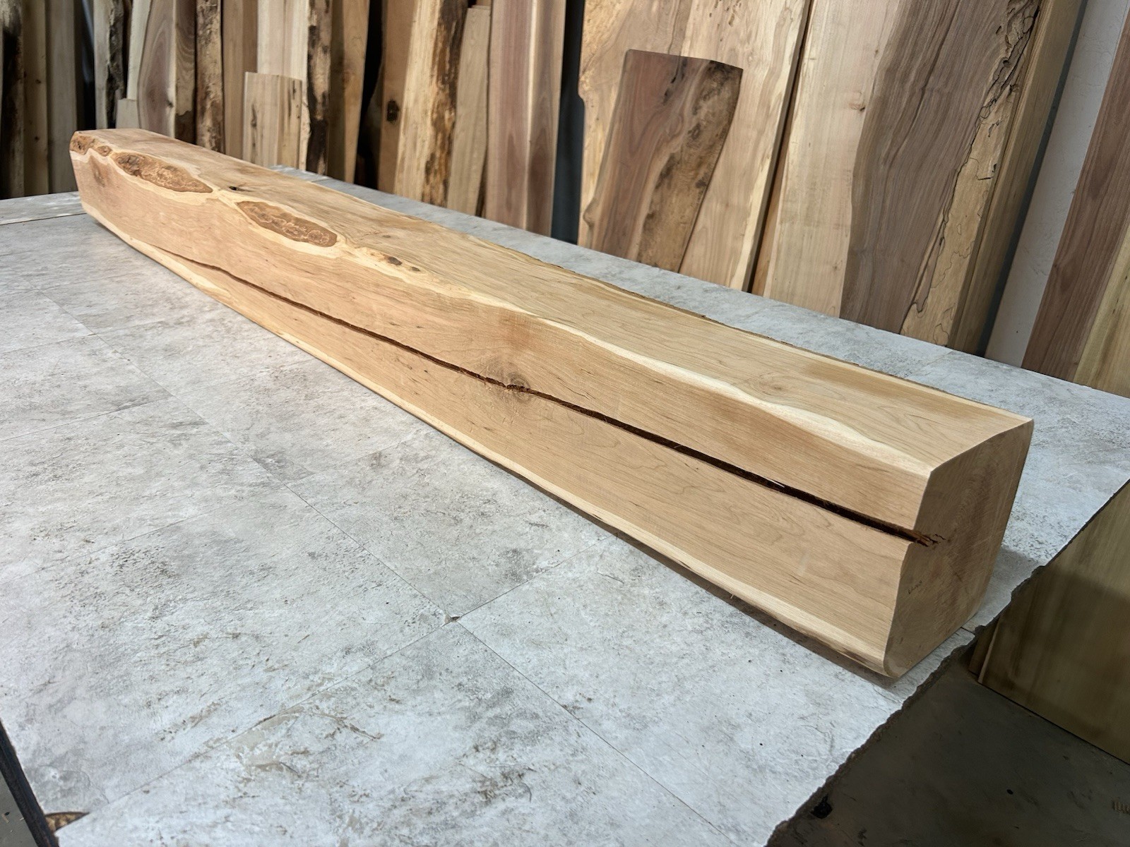 Cherry Mantel Beam/Fireplace Mantel Beam/Rustic Modern Wood/Solid Hardwood Beam