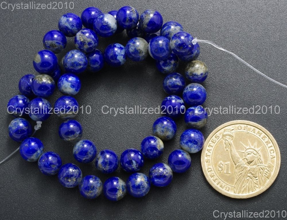 Natural Lapis Lazuli Gemstone Round Beads 2mm 3mm 4mm 6mm 8mm 10mm 12mm 15.5’‘