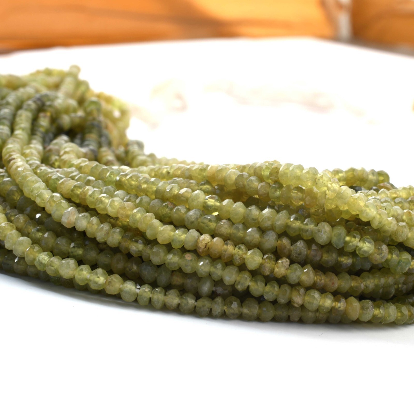 Natural Vessonite Rondelle faceted beads ,Vessonite faceted beads, Vessonite
