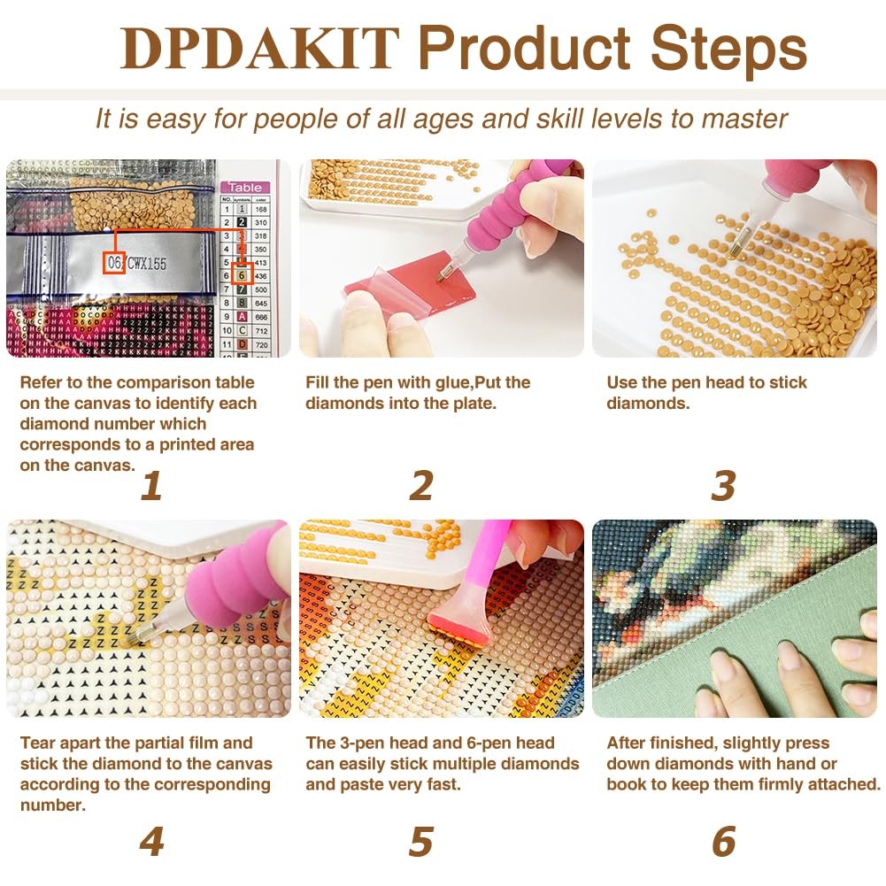 DPDAKIT Diamond Painting Kits Cat for Adults, Diamond Art Kits for Beginner, …