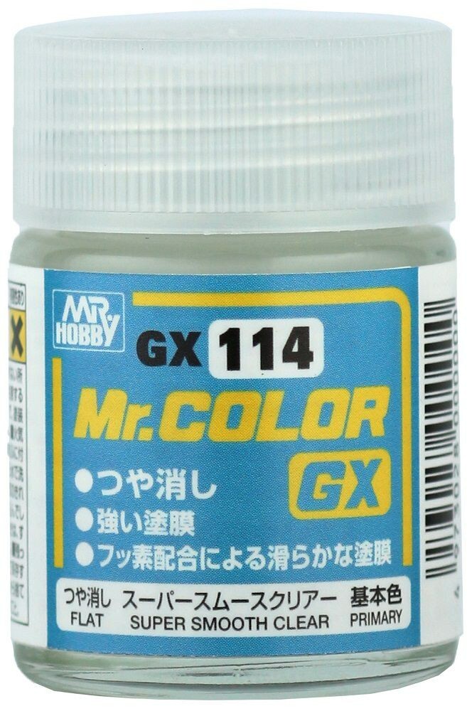 Mr. Hobby GX114 Mr. Color GX Super Smooth Clear Flat Lacquer Paint 18ml – US