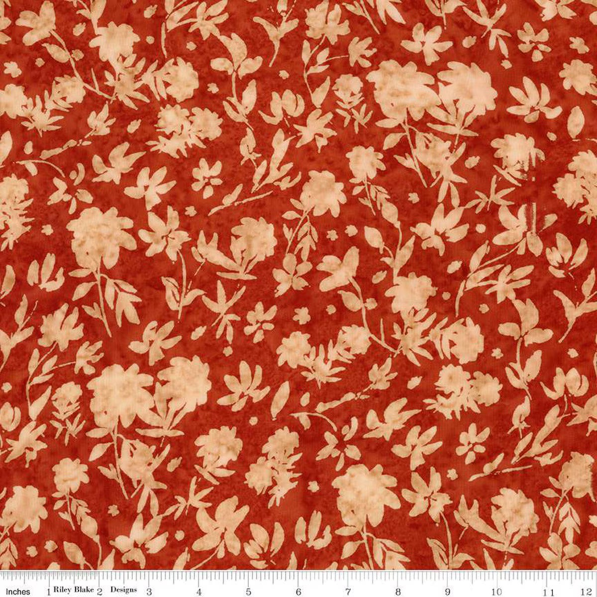 Batiks Flower Mix Sew Soft Rayon Red Fox