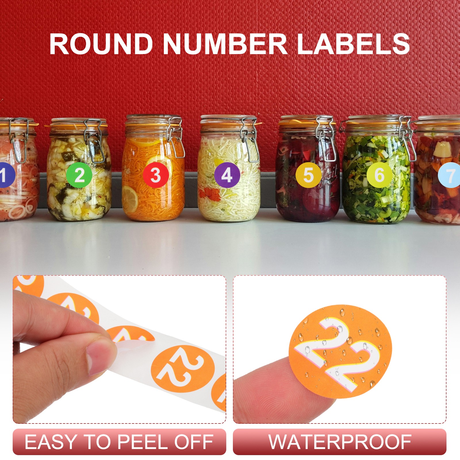 Number 15 Stickers 1″ Round Coded Self-Adhesive Labels Light Green 500Pcs/Roll