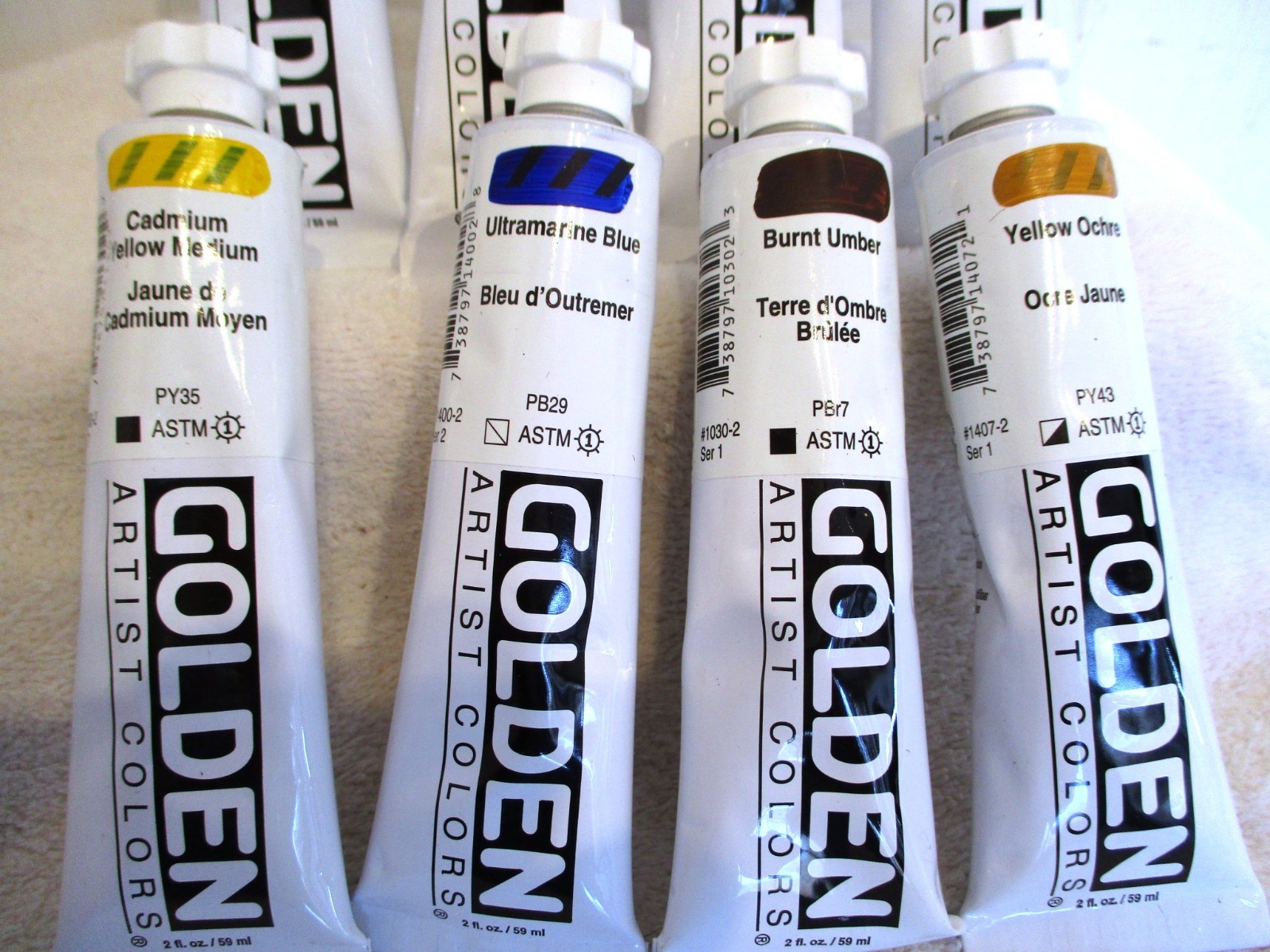 Golden Artist Colors Acrylic Paint, U Choose Color(s) Price is EACH TUBE