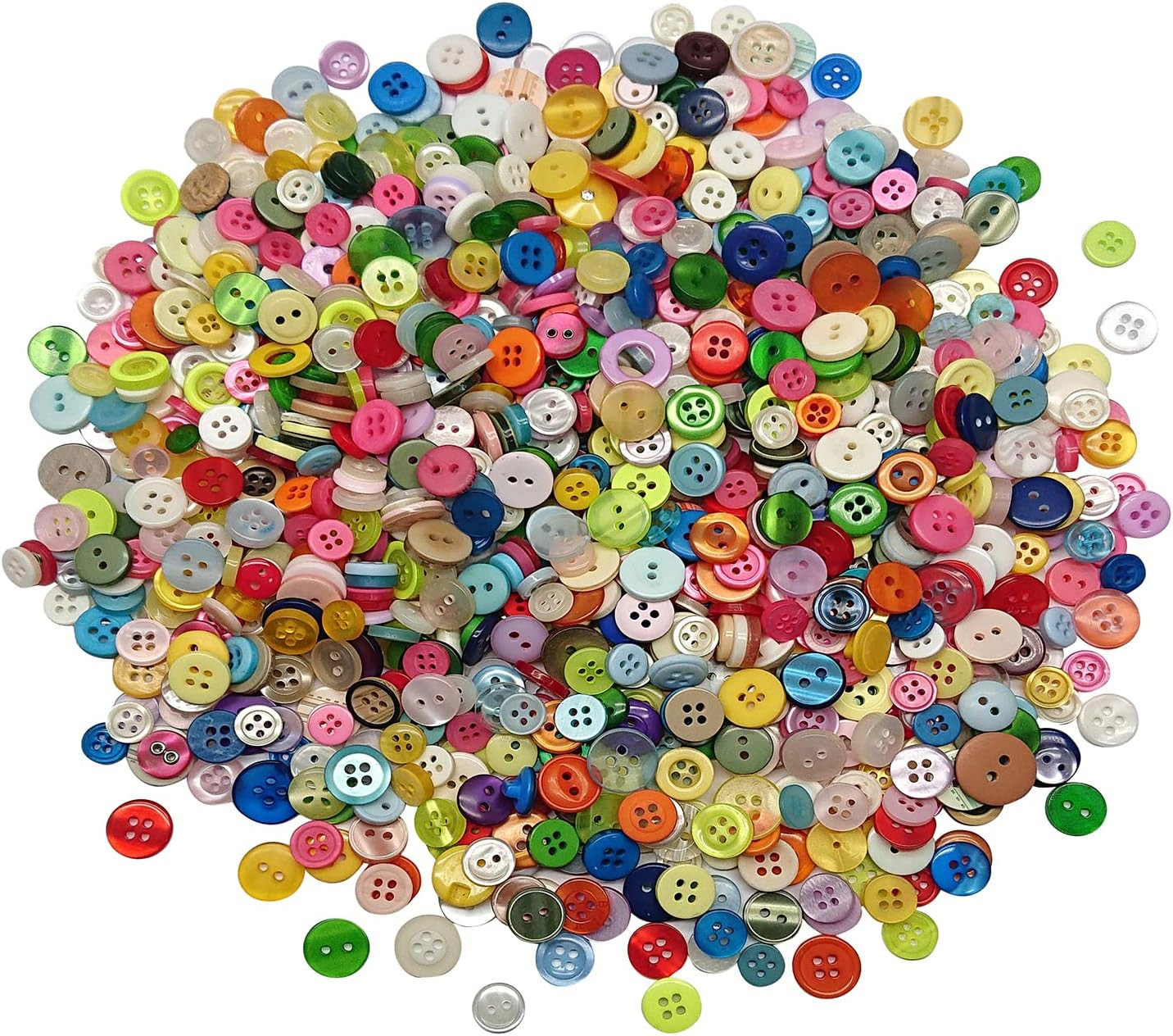 1000 Pcs Resin Buttons, Assorted Sizes round Buttons | for Sewing DIY Crafts,Chi