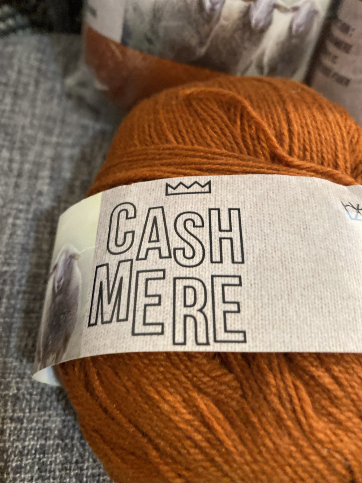 Lot Is 5 ‘CASHMERE’ Blend Yarn + 5 Matching Yarn Spools. See Photos For Details.