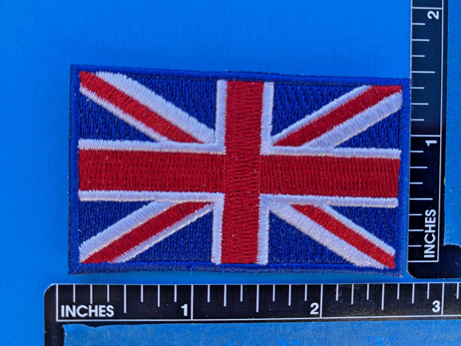 SMALL UNITED KINGDOM UK FLAG PATCH IRON-ON SEW-ON EMBROIDERED PATCH (2½ x 1½”)