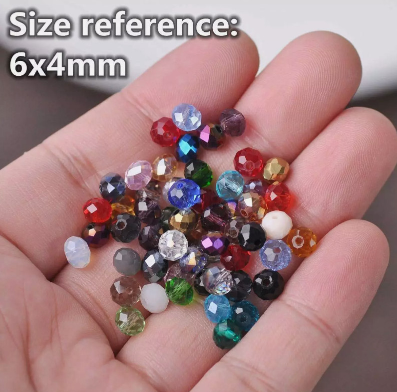 4mm 6mm 8mm 10mm 12mm Rondelle crystal Loose spacer beads Jewelry Making Crafts