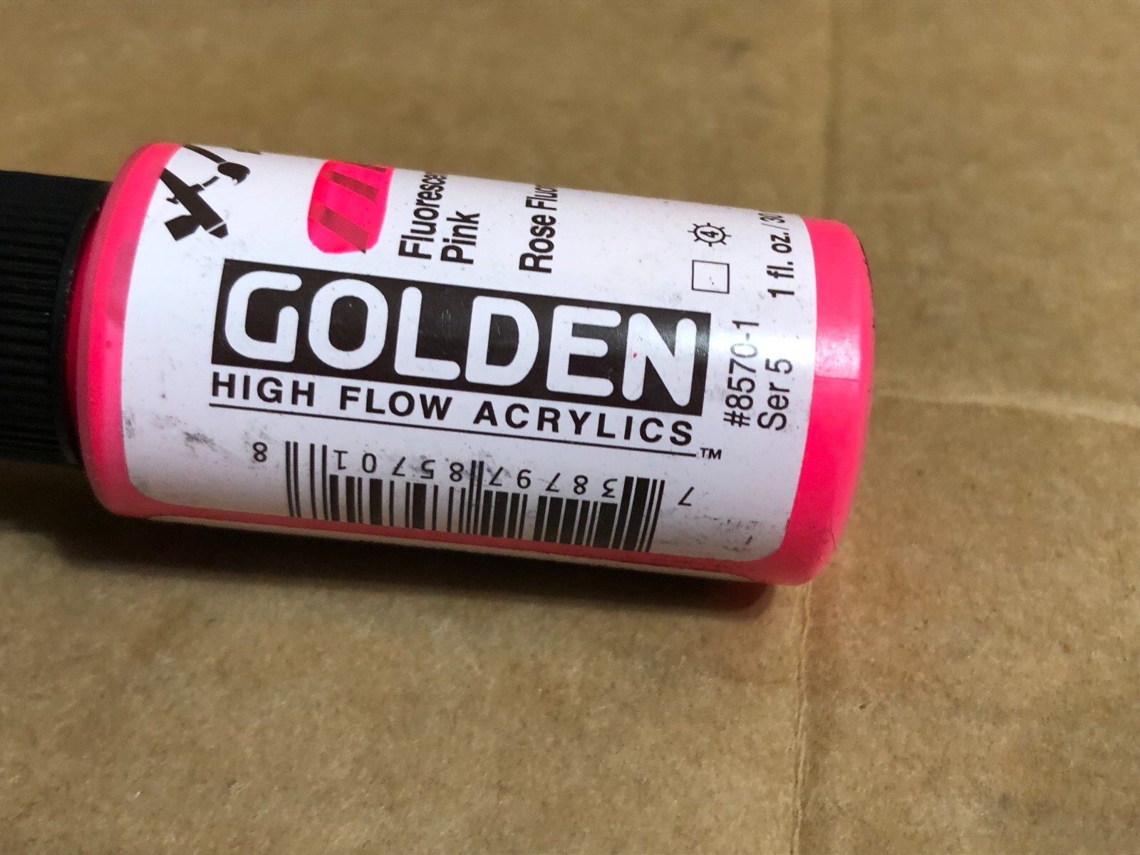 Golden High Flow Acrylics Ink Flourescent pink #8570-1 LOT OF 8x 1 oz/BOTTLE