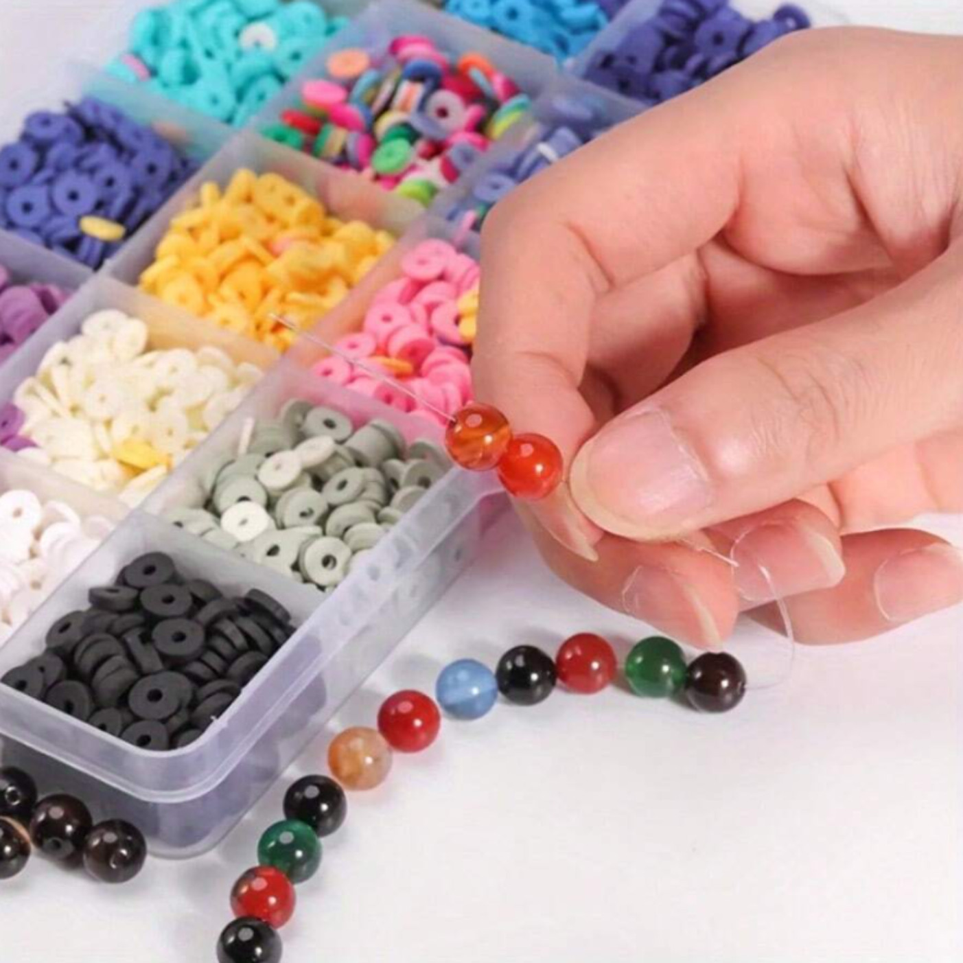 Elastic String for Bracelets Stretchy Bead Cord Jewelry Making Beading 0.5-1 mm