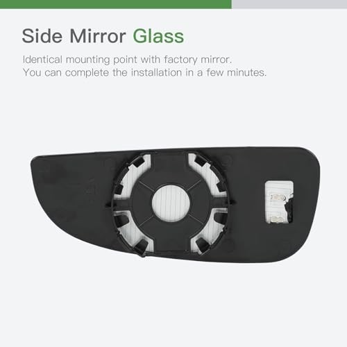 Exterior Mirror Replacement Glass Passenger Right Side Fit For Ram Promaster