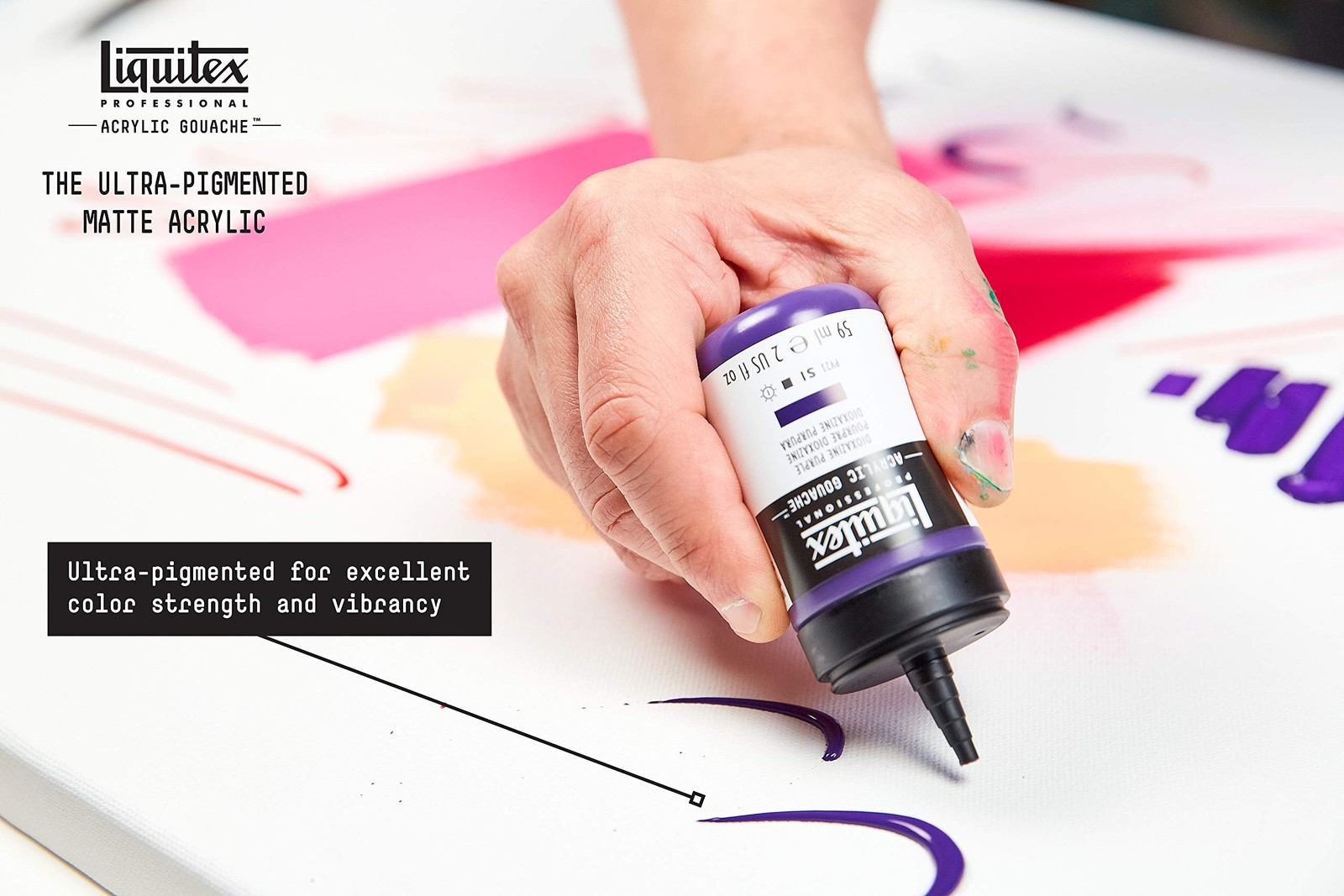 Liquitex 2 Fl Oz Red Light Acrylic Gouache Paint Cadmium Free Matte Opacity