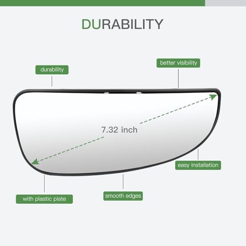 Exterior Mirror Replacement Glass Passenger Right Side Fit For Ram Promaster