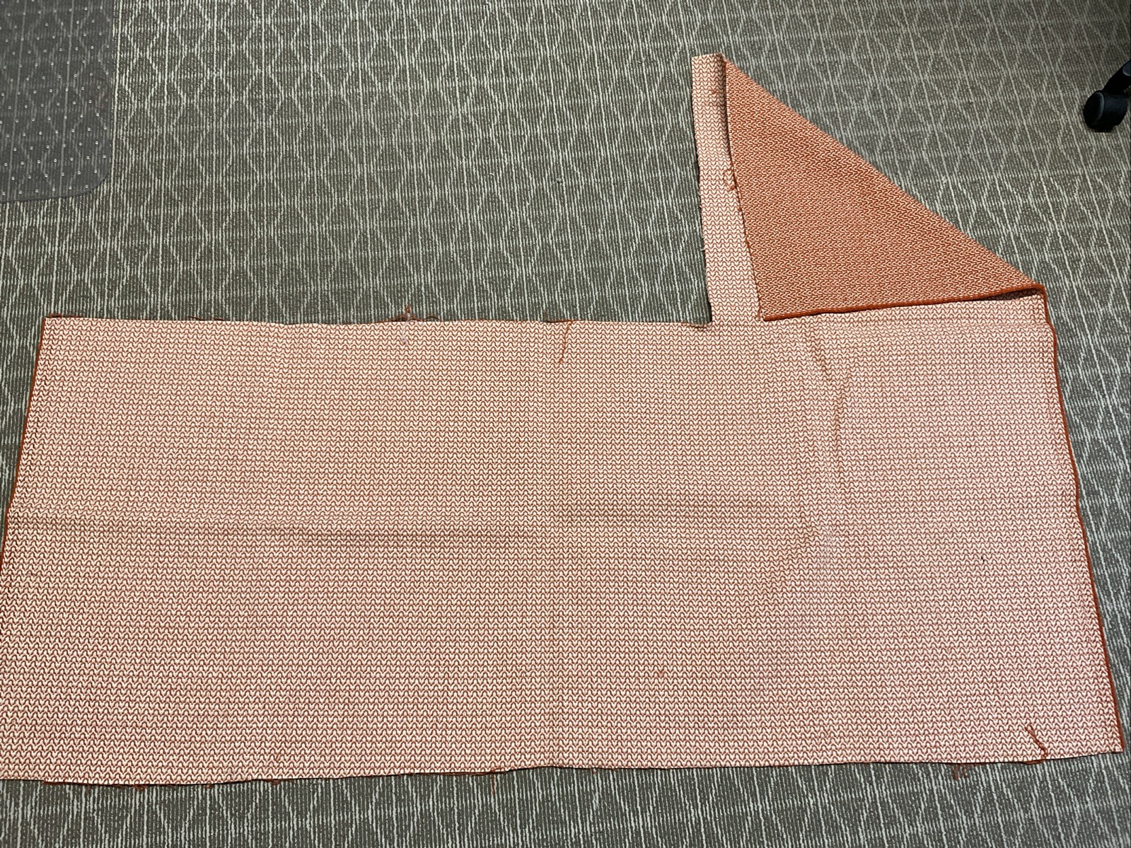 Burnt Orange Fabric Remnant Upholstry Less Than 1 Yard
