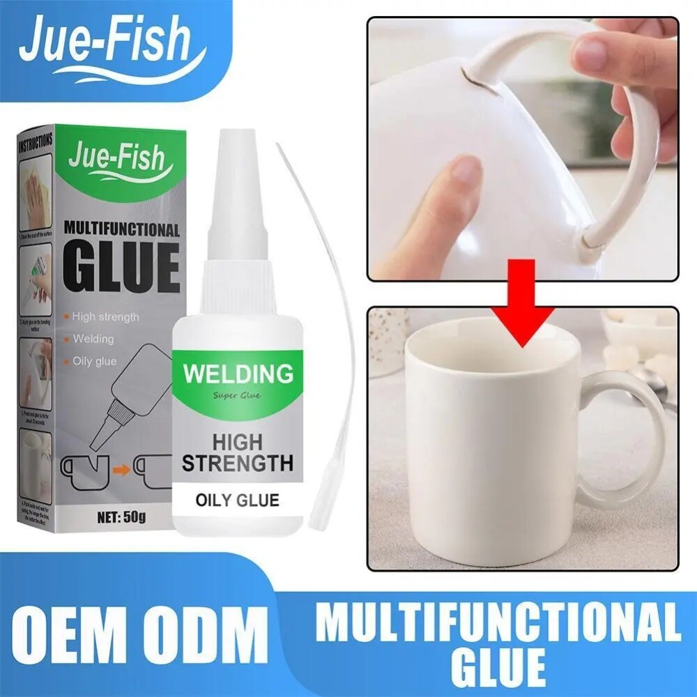 2 Pack Multifunctional Welding High-Strength Oily Glue Universal Super Glue 50g