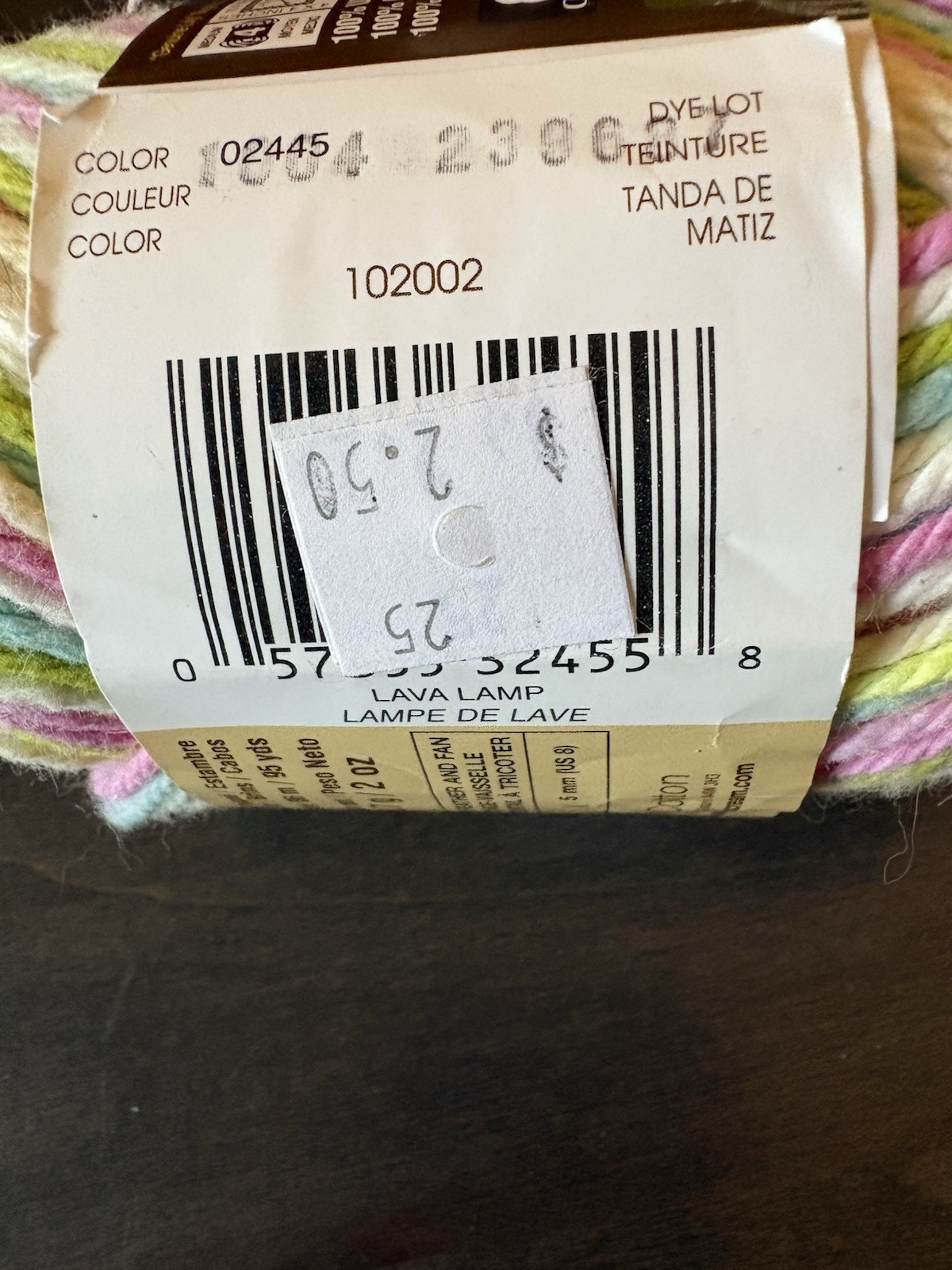 Mixed Lot Of 2 Skeins Lily Sugar ‘N Cream Cotton Yarn Worsted Weight
