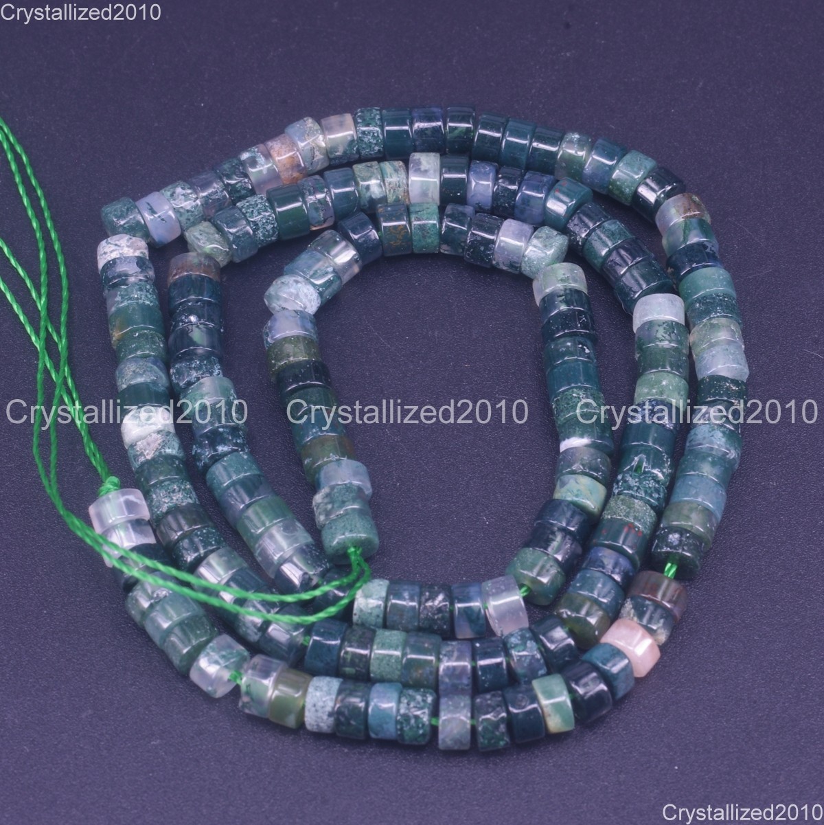 Natural Gemstones Heishi Cylinder Disc Spacer Beads Jewelry Making 2x4mm 15.5″
