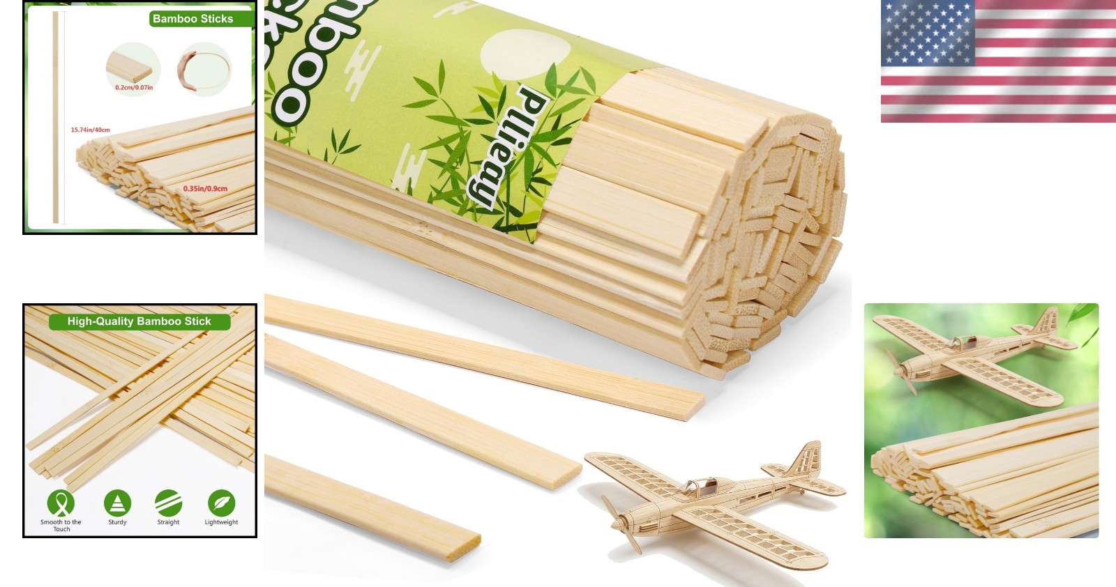 Eco-Friendly Bamboo Craft Sticks – 30 Extra Long Sticks for Handmade Creations