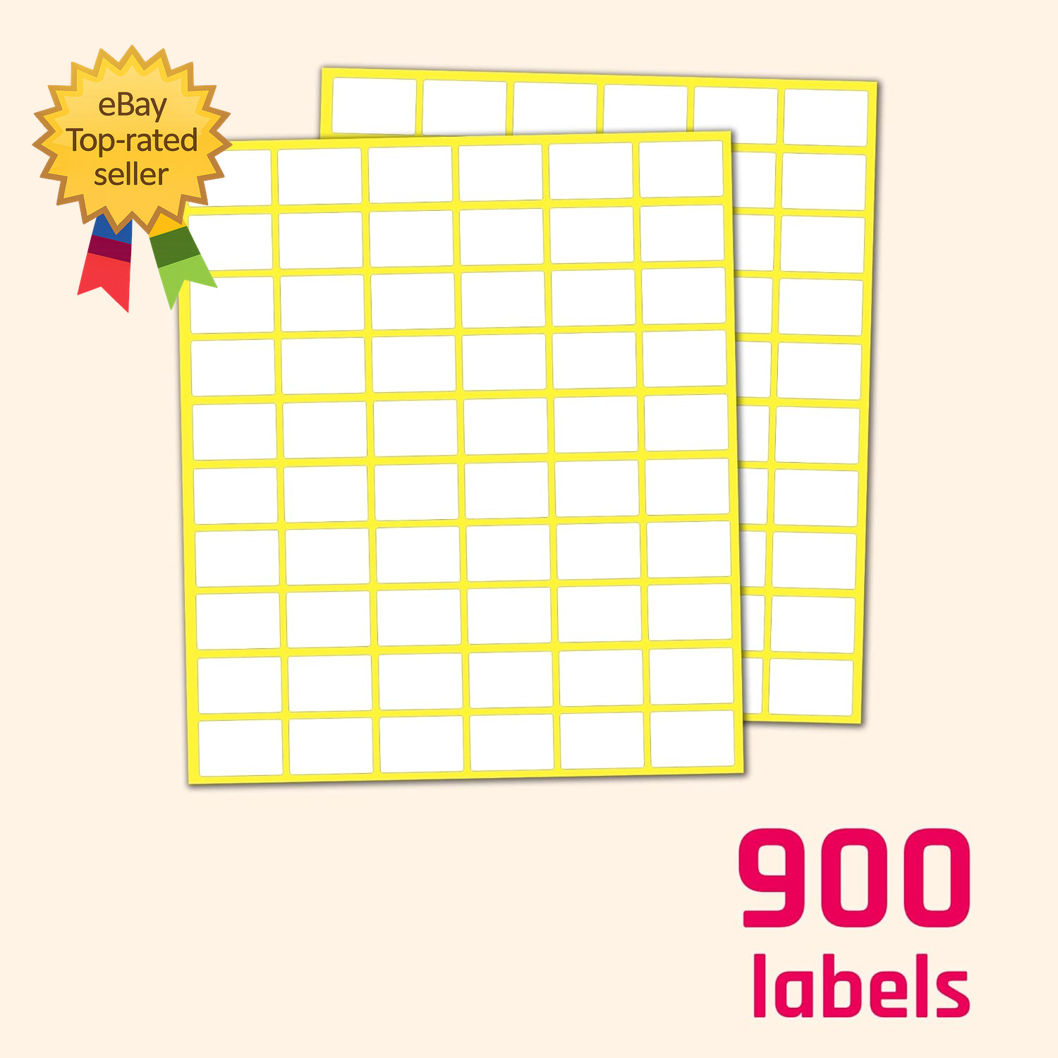 900 Pack 0.75 X 0.5 Price Stickers, Small White Labels Stickers