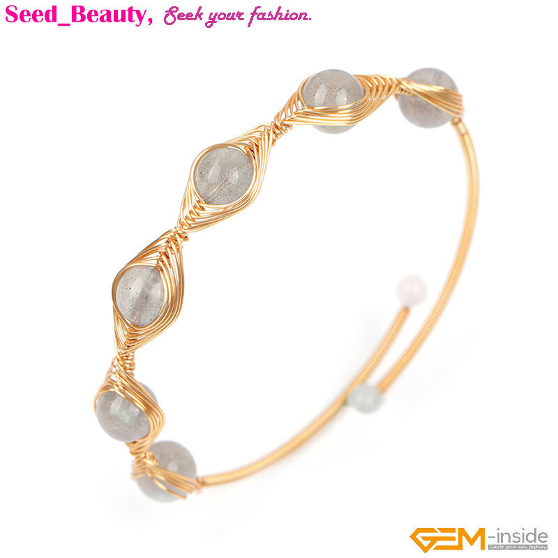 Handmade Adjustable Bracelet Gold Filled Chakras Stone Jewelry Christmas Gift