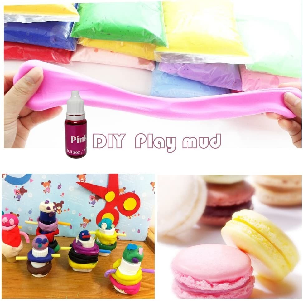 12 Colors Liquid Dye Colorant Set for Soap Bath Bomb Making Food Grade Skin Safe