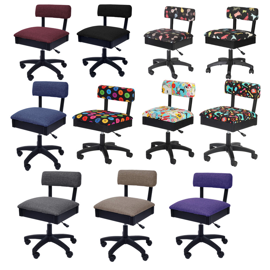 Arrow Sewing Height Adjustable Hydraulic Sewing and Quilting Chair