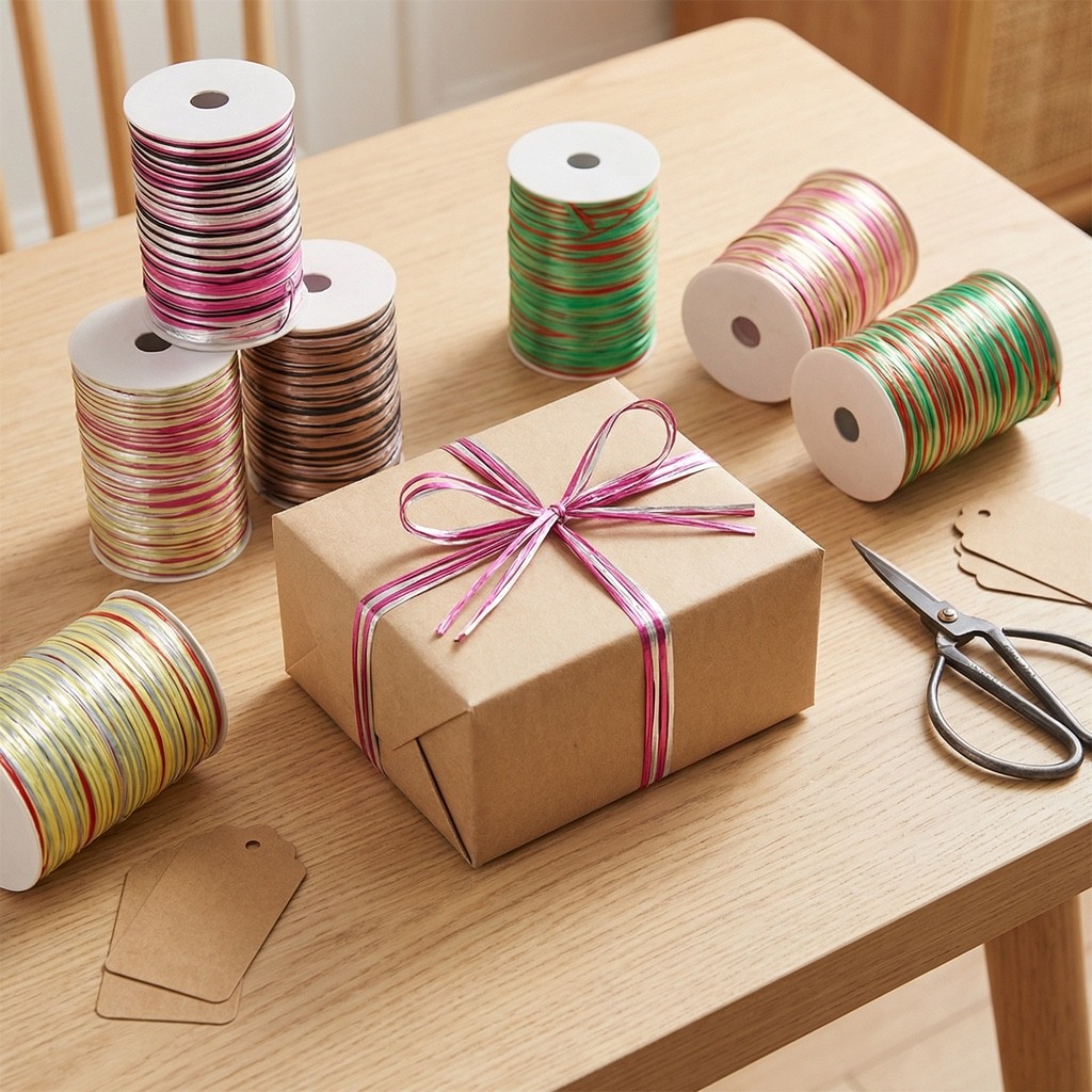 Matte Rayon Raffia Ribbon, 32 Colors Available, 1/4 Inch x 100 Yards (300 Feet)