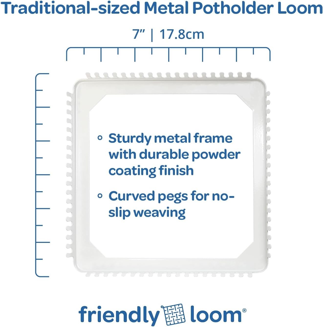 Traditional Potholder Loom Kit Cotton Loops Weaving Craft for All Ages