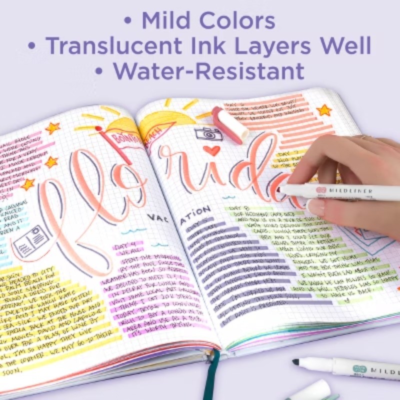 25ct Mildliner Dual-tip Markers: Highlighters, Fine/Bold, Multicolor, Ages 13+