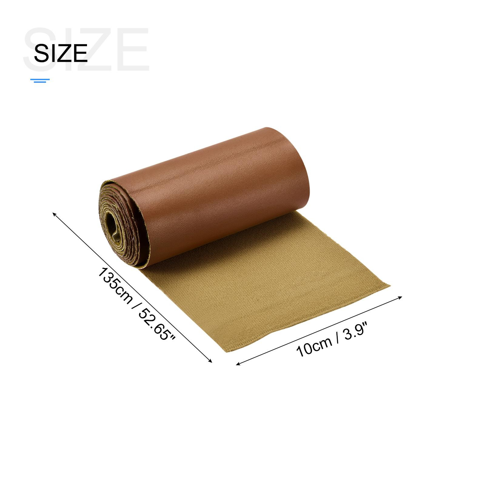 Smooth Solid Color Faux Leather Sheets, PU Leather for DIY 10 x 135cm Coffee