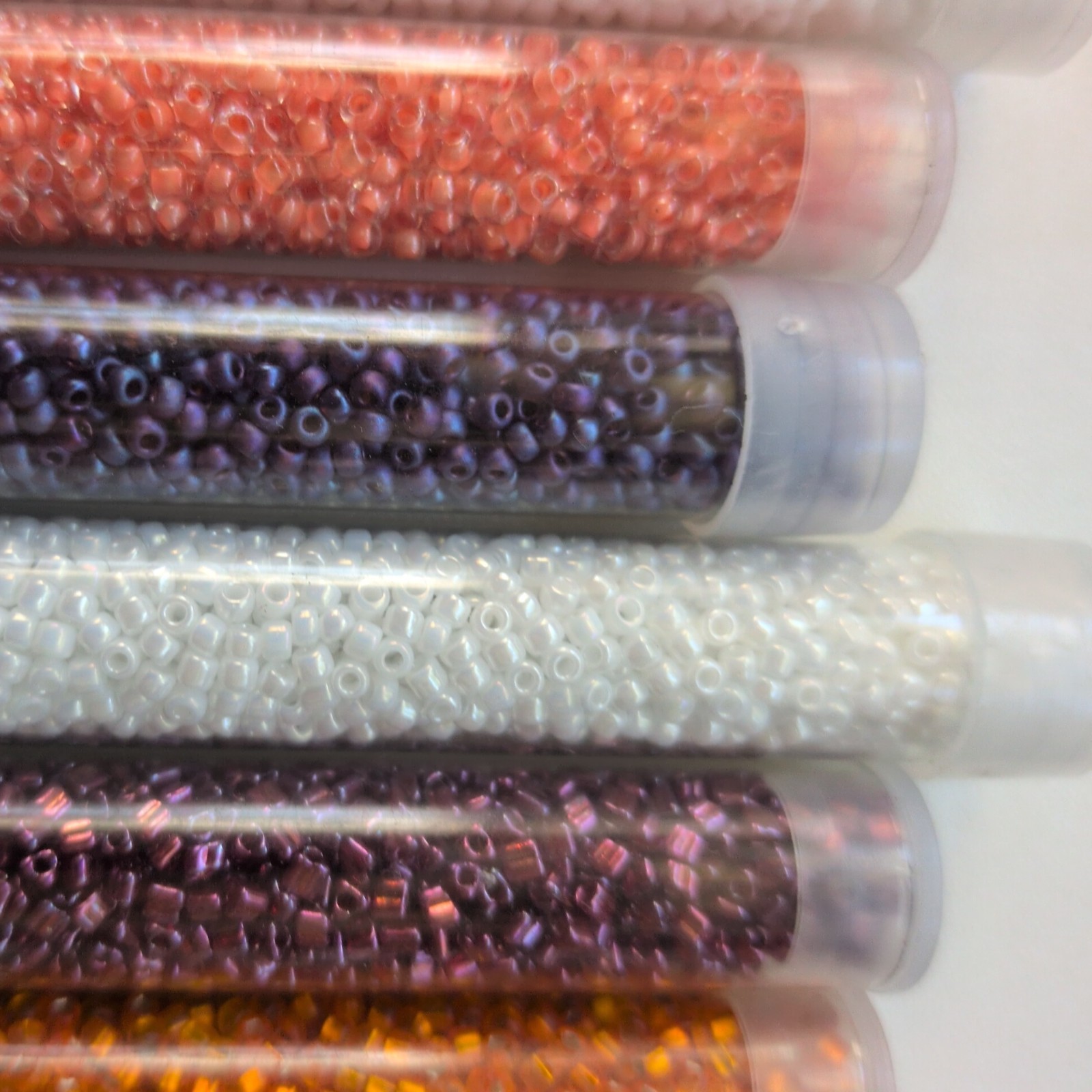 Lot Size 11 Glass Czech Beads SALE!!! New Old Stock 10 Tubes #801