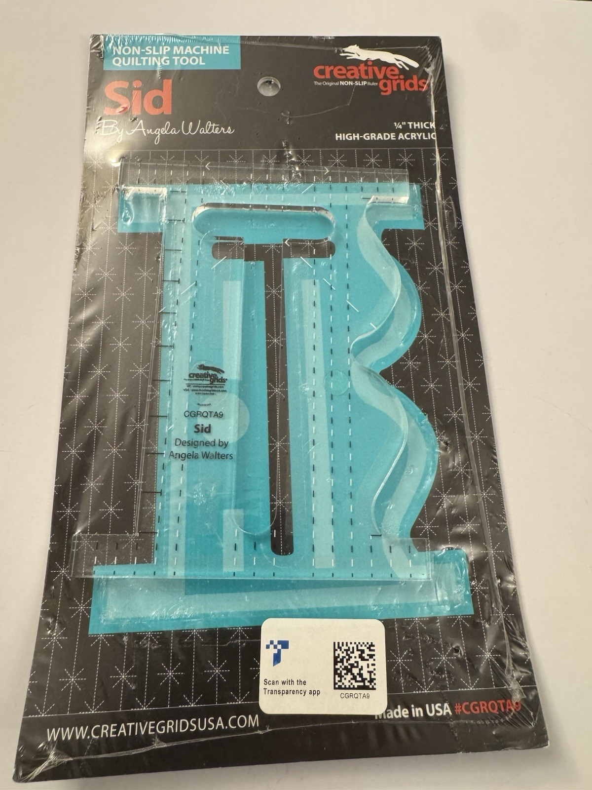 Creative Grids Non-Slip Machine Quilting Tool Sid By Angela Walters D21