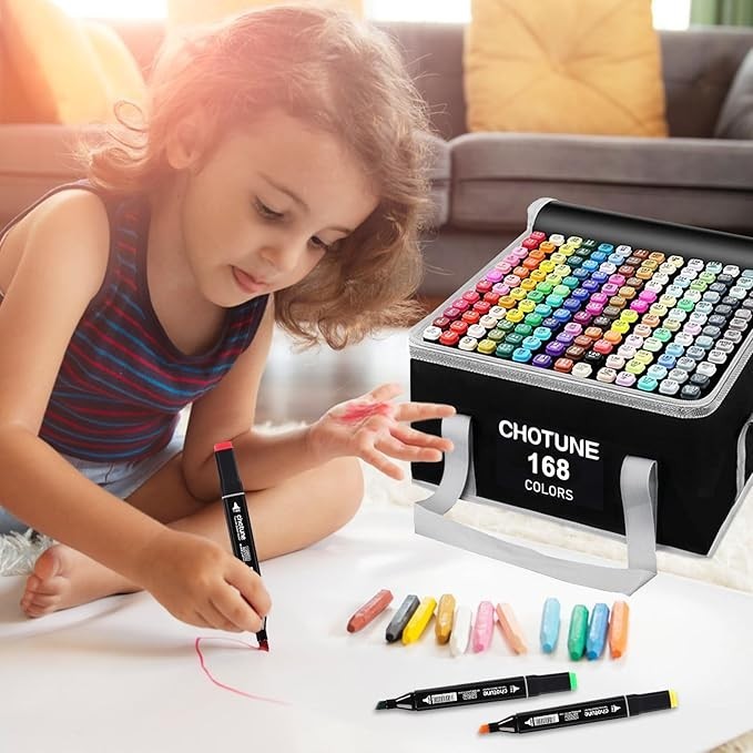 Chris.W 262 Slots Marker Pen Case – Markers, Sketch, Permanent, Dry Erase, Repai
