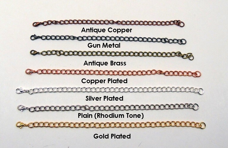 Curb Chain Charm Bracelet Findings Blank Base ~ Add beads or Layer ~ 7 Colors