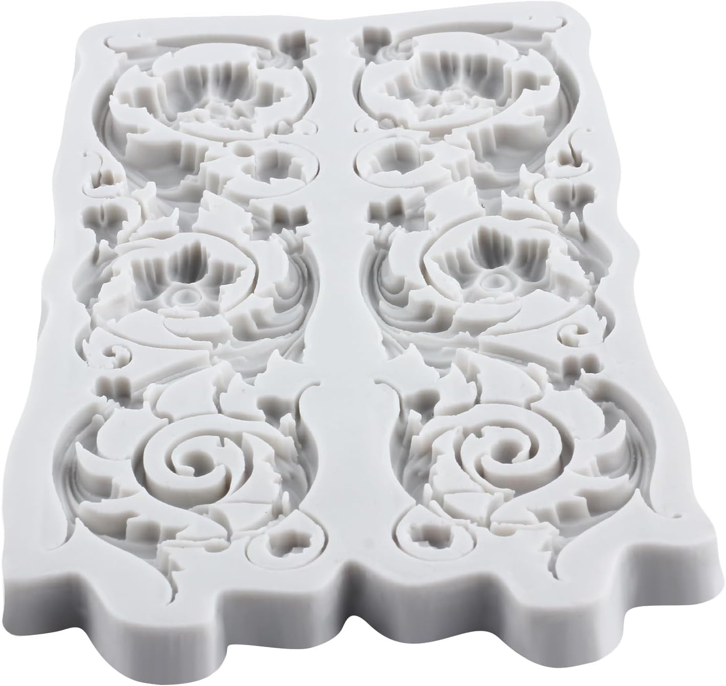 Baroque Style Polymer Clay Mold Curlicues Scroll Lace Silicone Molds 3D