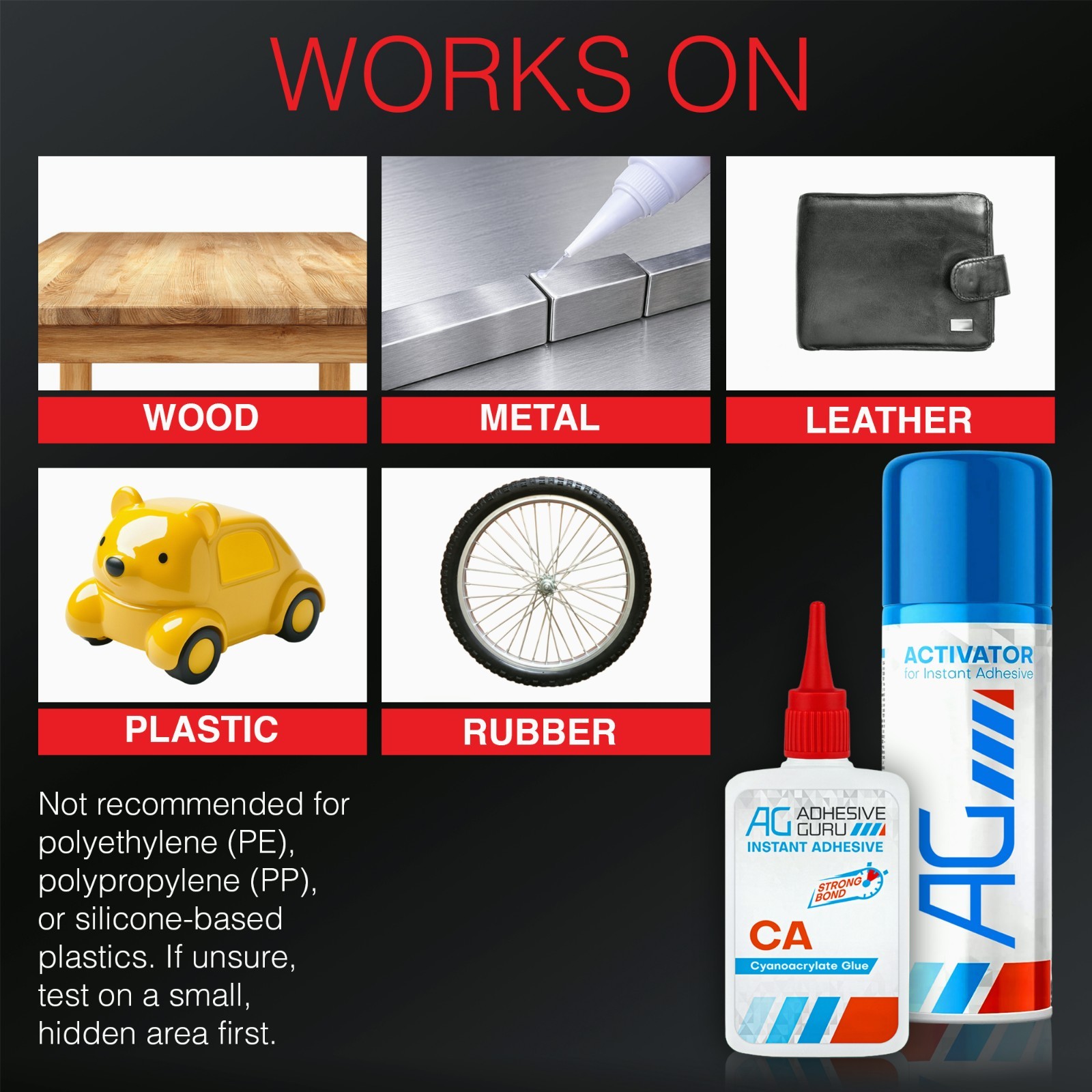 Adhesive Guru CA Glue Accelerator Spray (2 x 3.5 fl oz) Aerosol Activator for Su